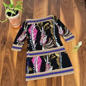 Ali Ro Floral & Stripe Print Mod Dress